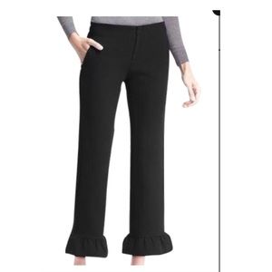 NWT BANANA REPUBLIC Logan Crop Stretch Pant Ruffle
